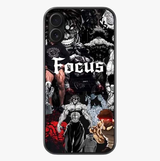 Relentless Power Focus Glass Case showing full back design in clean flat view with glossy glass finish.
