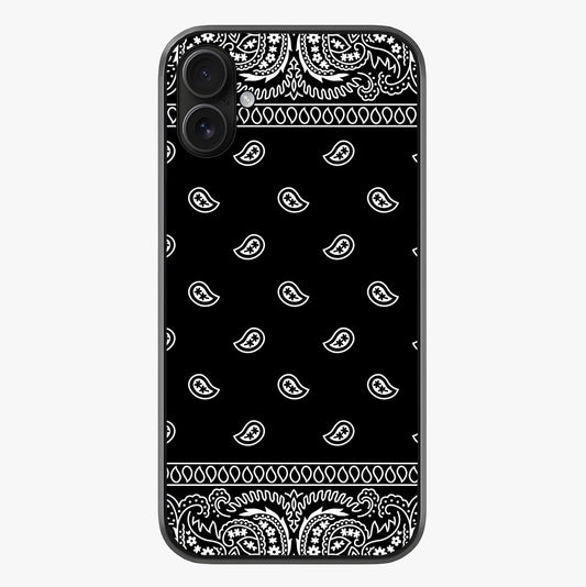 Retro Rebel Threads Glass Case showing full back design in clean flat view with glossy glass finish.