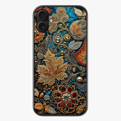Royal Jewel Garden Glass Case showing full back design in clean flat view with glossy glass finish.