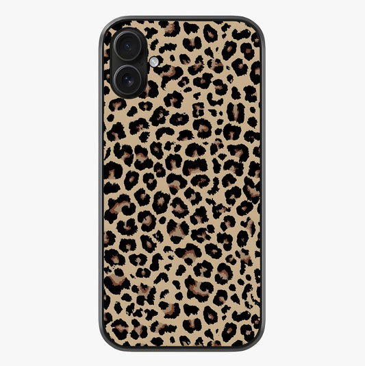 Savage Chic Pattern Glass Case showing full back design in clean flat view with glossy glass finish.