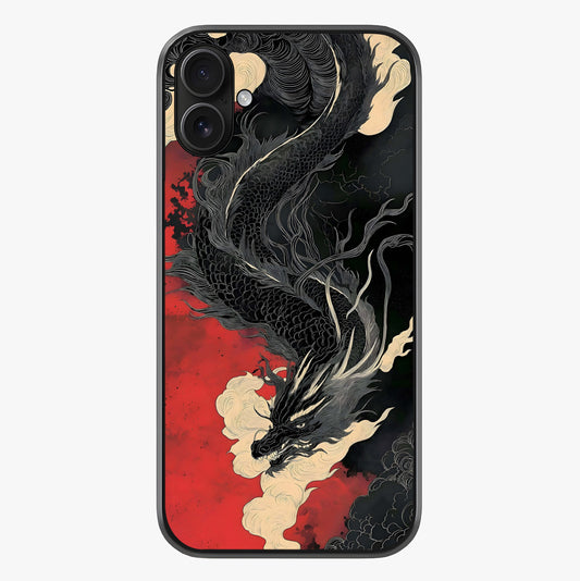 Shadow Dragon Fury Glass Case showing full back design in clean flat view with glossy glass finish.