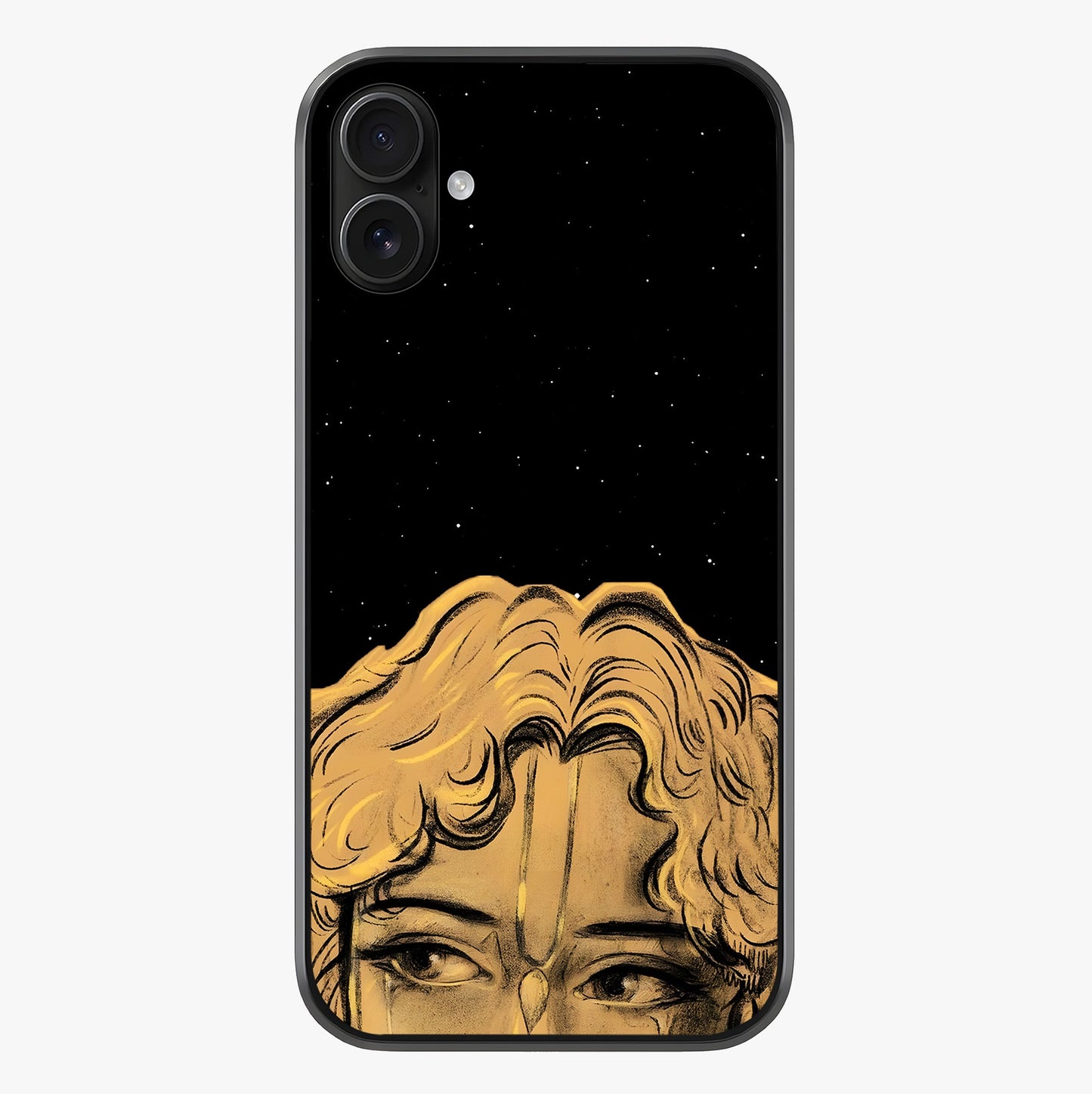 Shri Krishna Art Glass Case showing full back design in clean flat view with glossy glass finish.