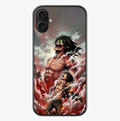 Titan Awakening Fury Glass Case showing full back design in clean flat view with glossy glass finish.
