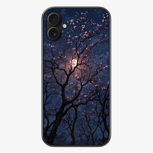 Twilight Sakura Serenade Glass Case showing full back design in clean flat view with glossy glass finish.