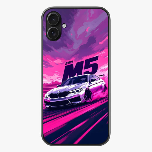 Velocity Drift Pulse Glass Case showing full back design in clean flat view with glossy glass finish.