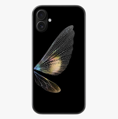 Whispers Of Wings Glass Case showing full back design in clean flat view with glossy glass finish.