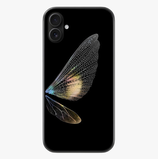 Whispers Of Wings Glass Case showing full back design in clean flat view with glossy glass finish.