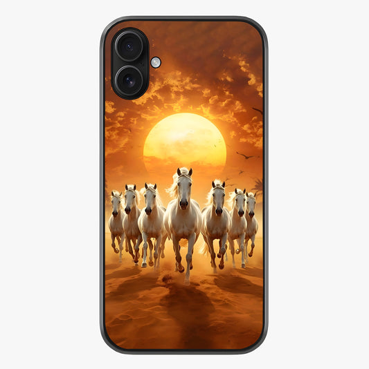 Wild Sunset Majesty Glass Case showing full back design in clean flat view with glossy glass finish.