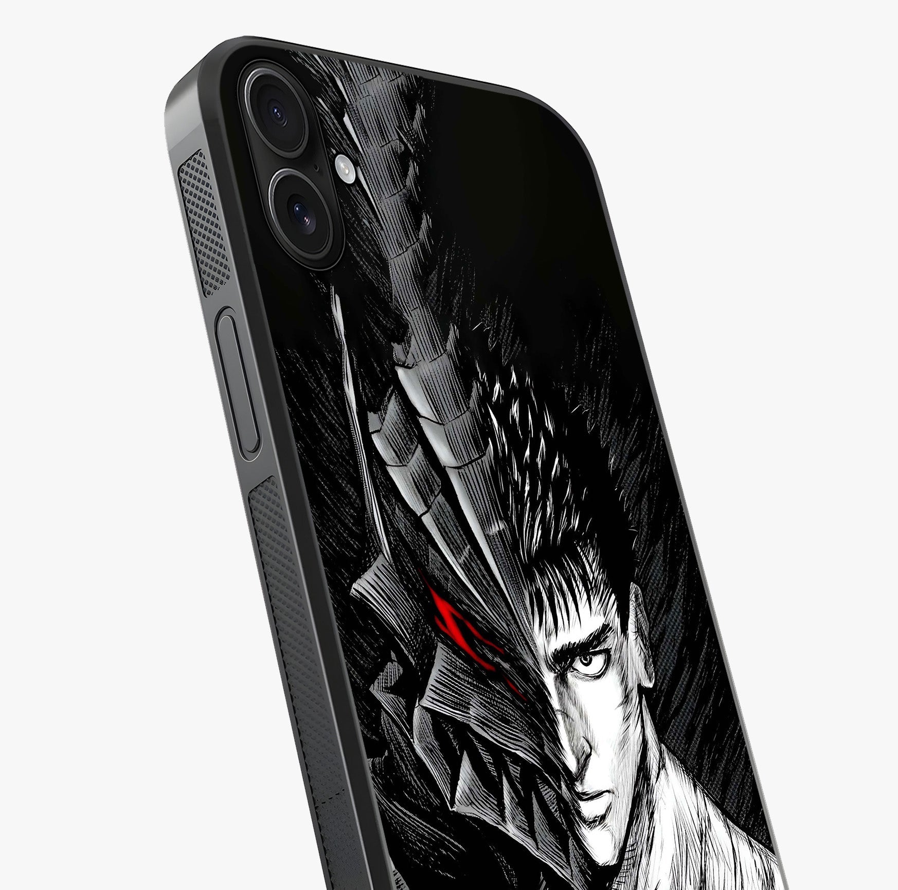 Berserker Blood Oath Glass Case captured at a warm angle highlighting gloss, texture and premium glass finish.