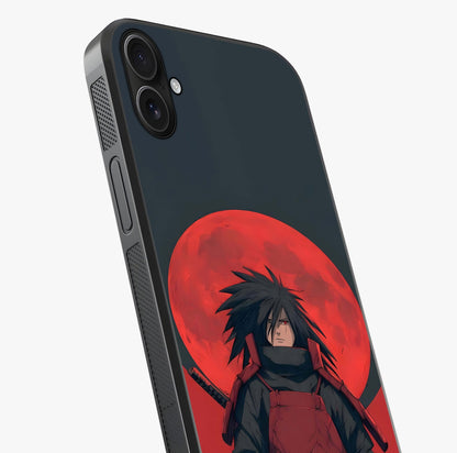 Crimson Moon Warlord Glass Case captured at a warm angle highlighting gloss, texture and premium glass finish.