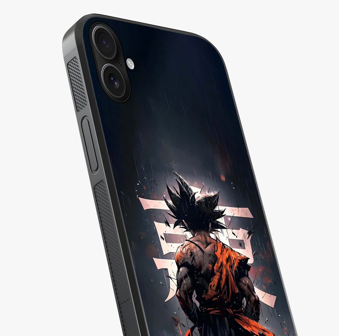 Dark Warrior In Rain Glass Case captured at a warm angle highlighting gloss, texture and premium glass finish.