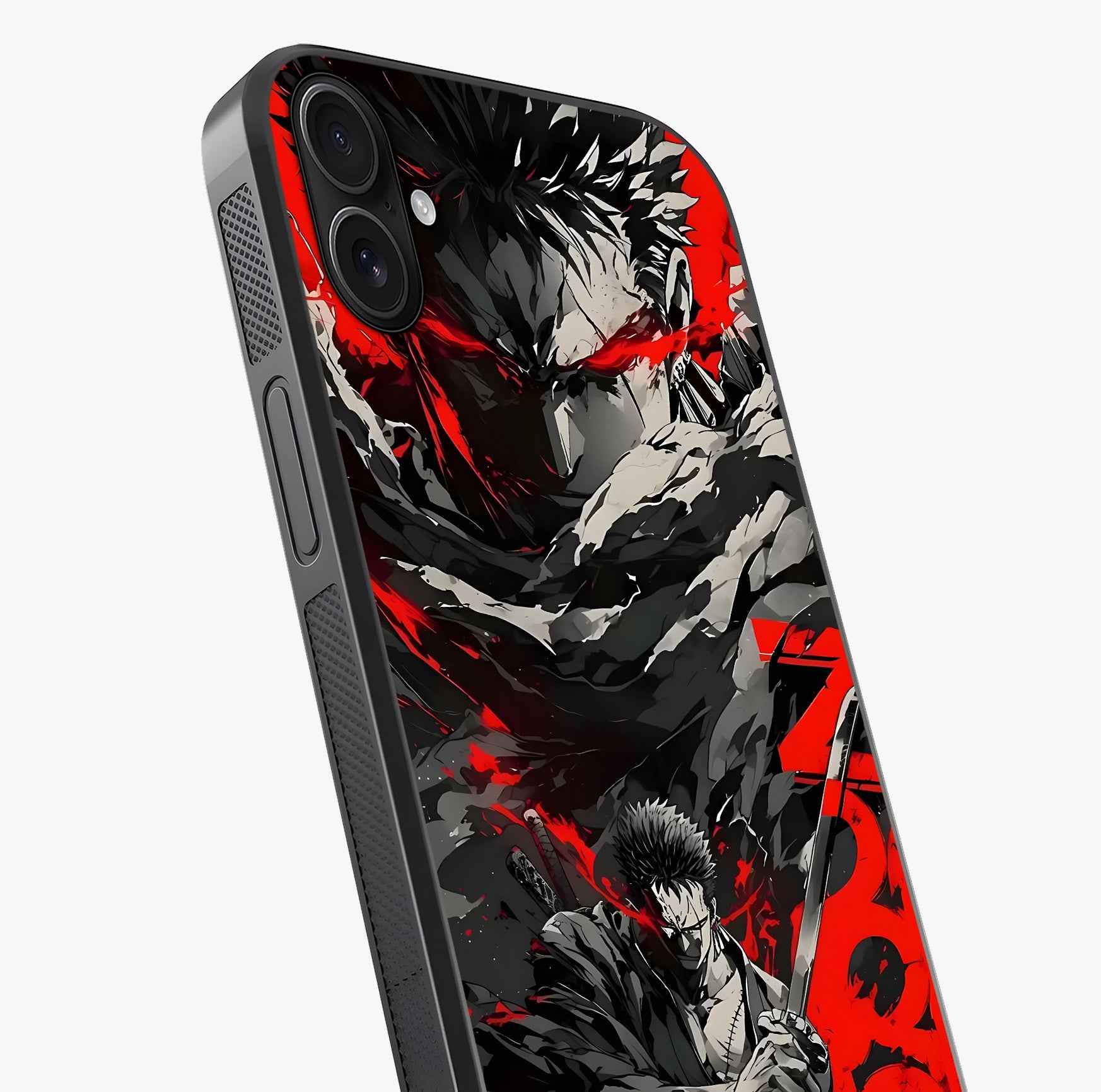 Demon Sword Resolve Glass Case captured at a warm angle highlighting gloss, texture and premium glass finish.