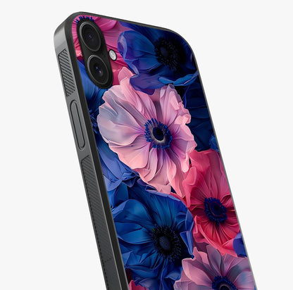 Flower Paper Art Pattern Glass Case captured at a warm angle highlighting gloss, texture and premium glass finish.