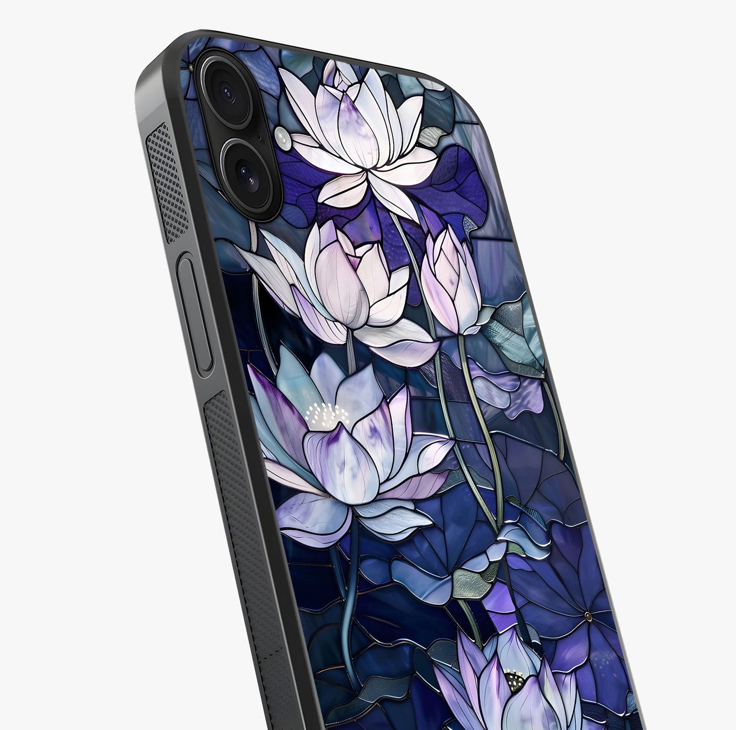 Gloss Petal Rush Glass Case captured at a warm angle highlighting gloss, texture and premium glass finish.