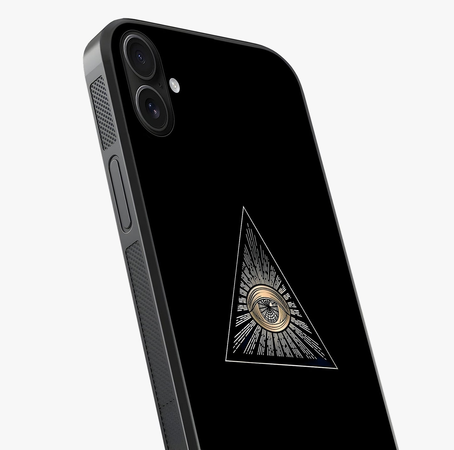 Illuminati Evil Glass Case captured at a warm angle highlighting gloss, texture and premium glass finish.