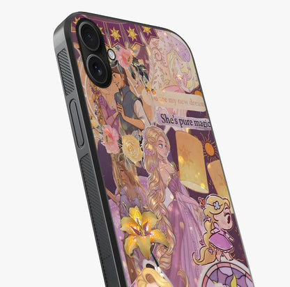 Magical Tangled Dream Glass Case captured at a warm angle highlighting gloss, texture and premium glass finish.