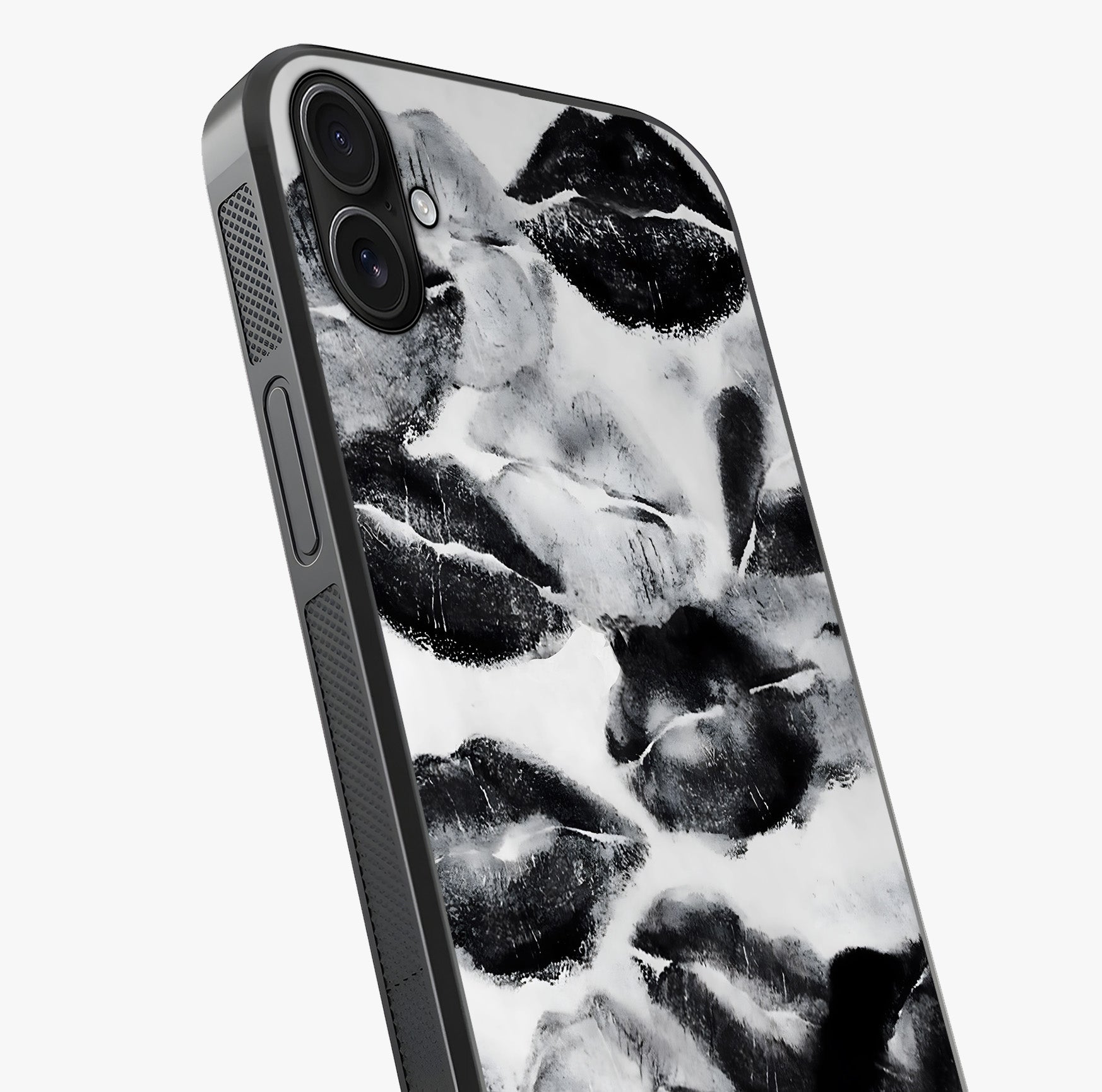 Midnight Kiss Marks Glass Case captured at a warm angle highlighting gloss, texture and premium glass finish.