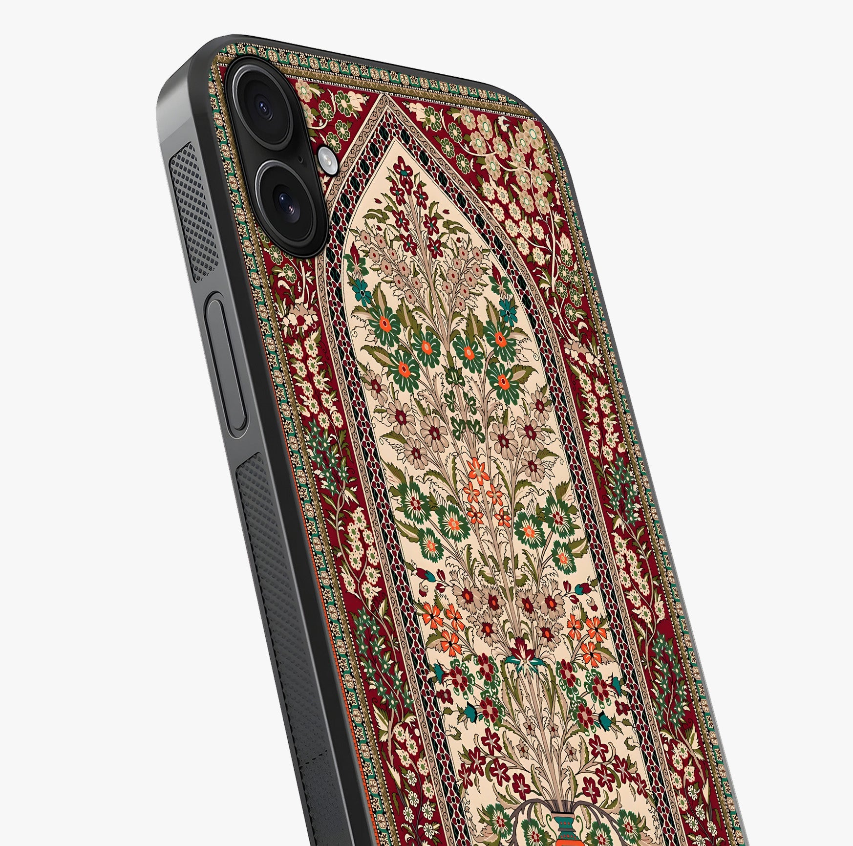 Persian Inspired Glass Case captured at a warm angle highlighting gloss, texture and premium glass finish.