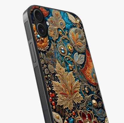 Royal Jewel Garden Glass Case captured at a warm angle highlighting gloss, texture and premium glass finish.