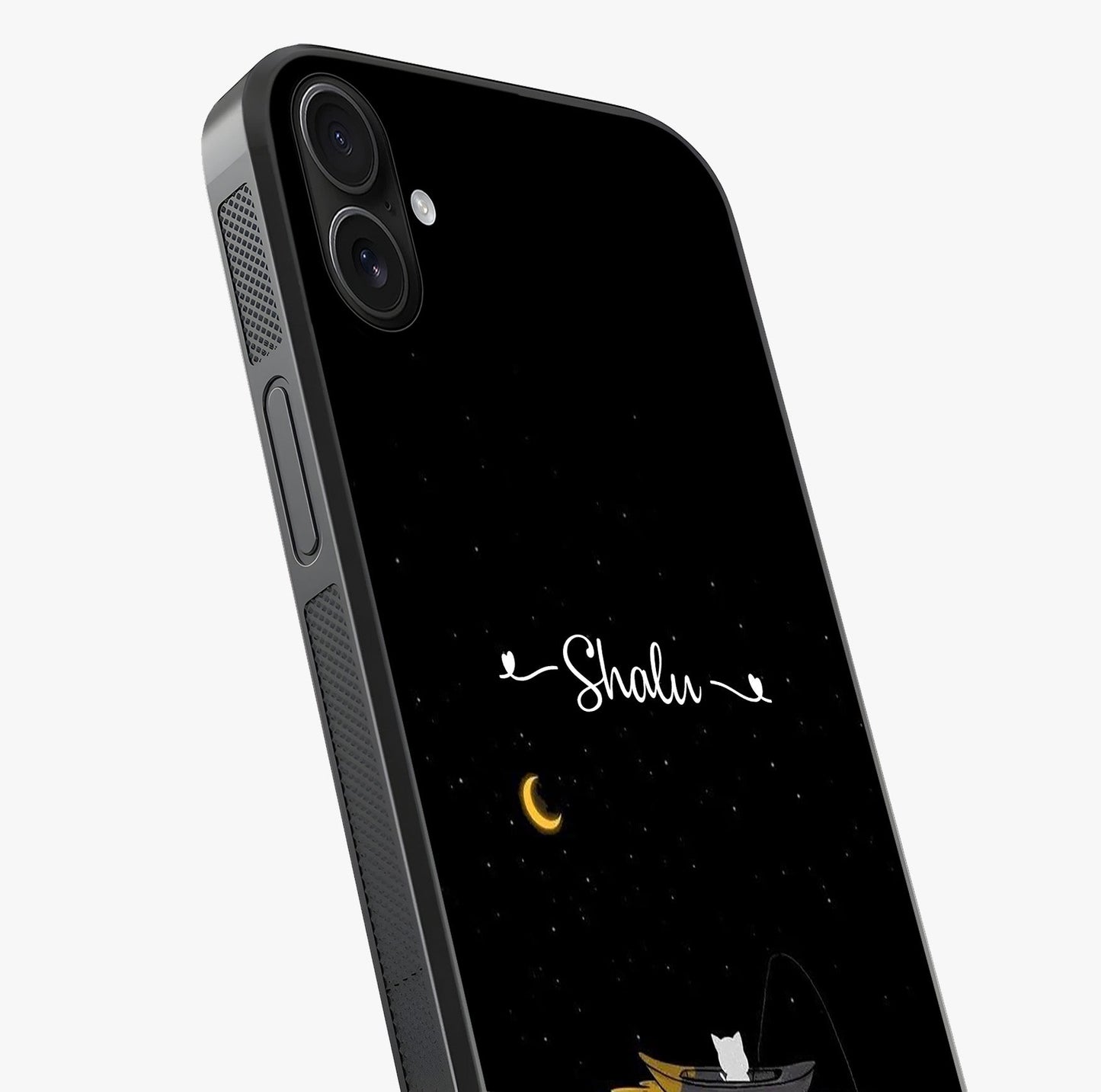 Silent Night Row Glass Case captured at a warm angle highlighting gloss, texture and premium glass finish.