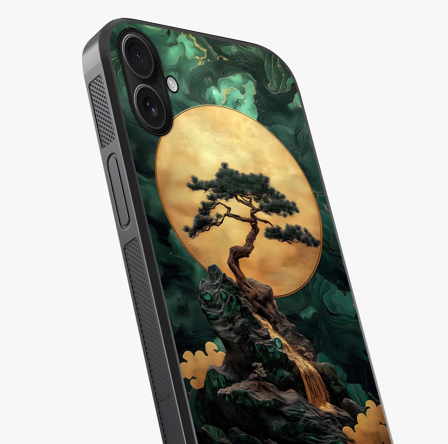 Zen Moon Rise Glass Case captured at a warm angle highlighting gloss, texture and premium glass finish.