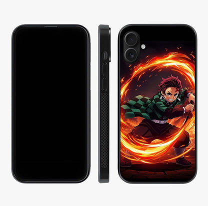 Blazing Sword Resolve Glass Case displayed upright for full design visibility and premium finish.