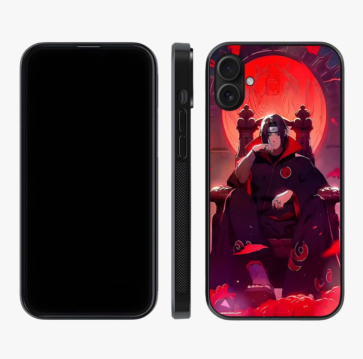 Blood Moon Sovereign Glass Case displayed upright for full design visibility and premium finish.