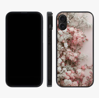 Blush Blossom Cloud Glass Case displayed upright for full design visibility and premium finish.