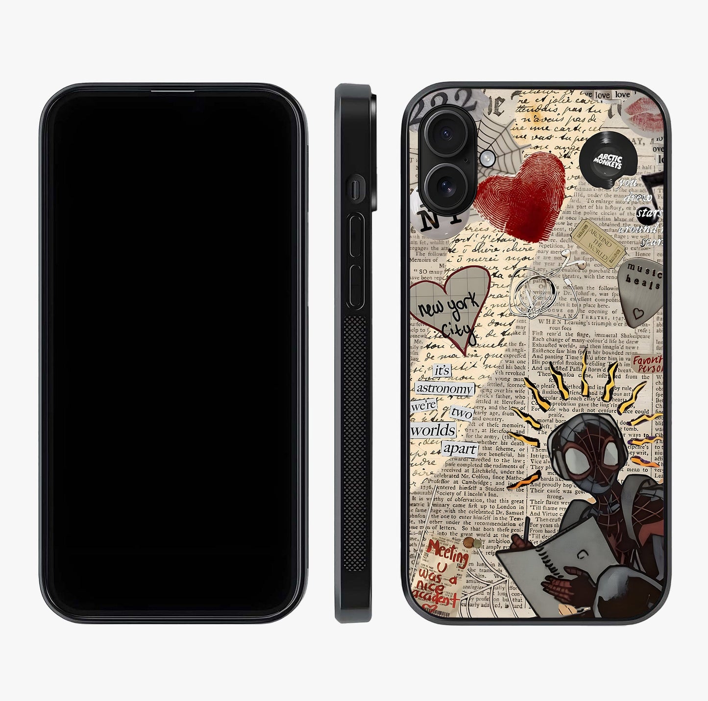 City Dream Sketch Glass Case displayed upright for full design visibility and premium finish.
