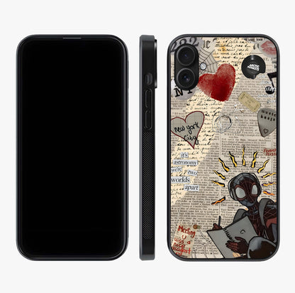 City Dream Sketch Glass Case displayed upright for full design visibility and premium finish.