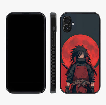 Crimson Moon Warlord Glass Case displayed upright for full design visibility and premium finish.