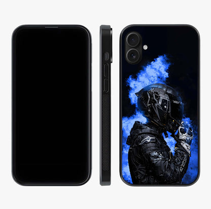 Cyber Sentinel Protocol Glass Case displayed upright for full design visibility and premium finish.
