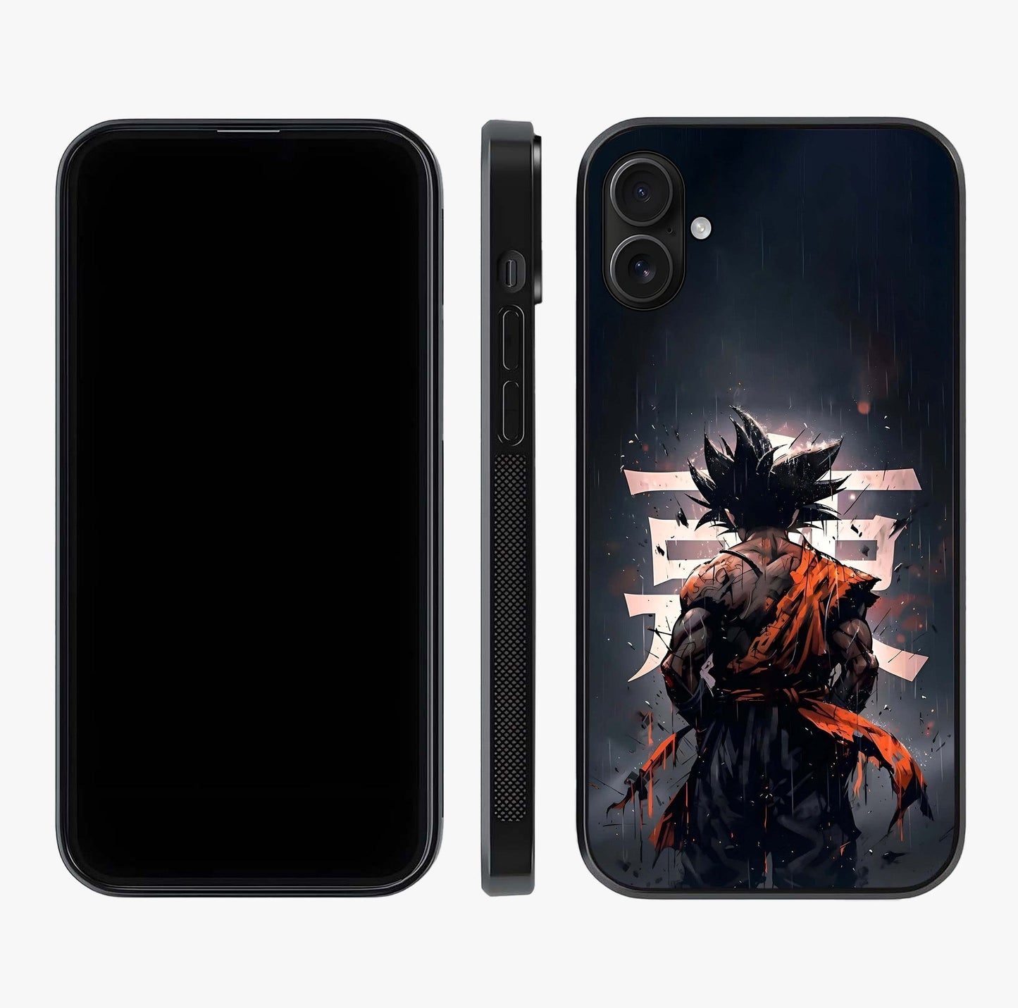 Dark Warrior In Rain Glass Case displayed upright for full design visibility and premium finish.