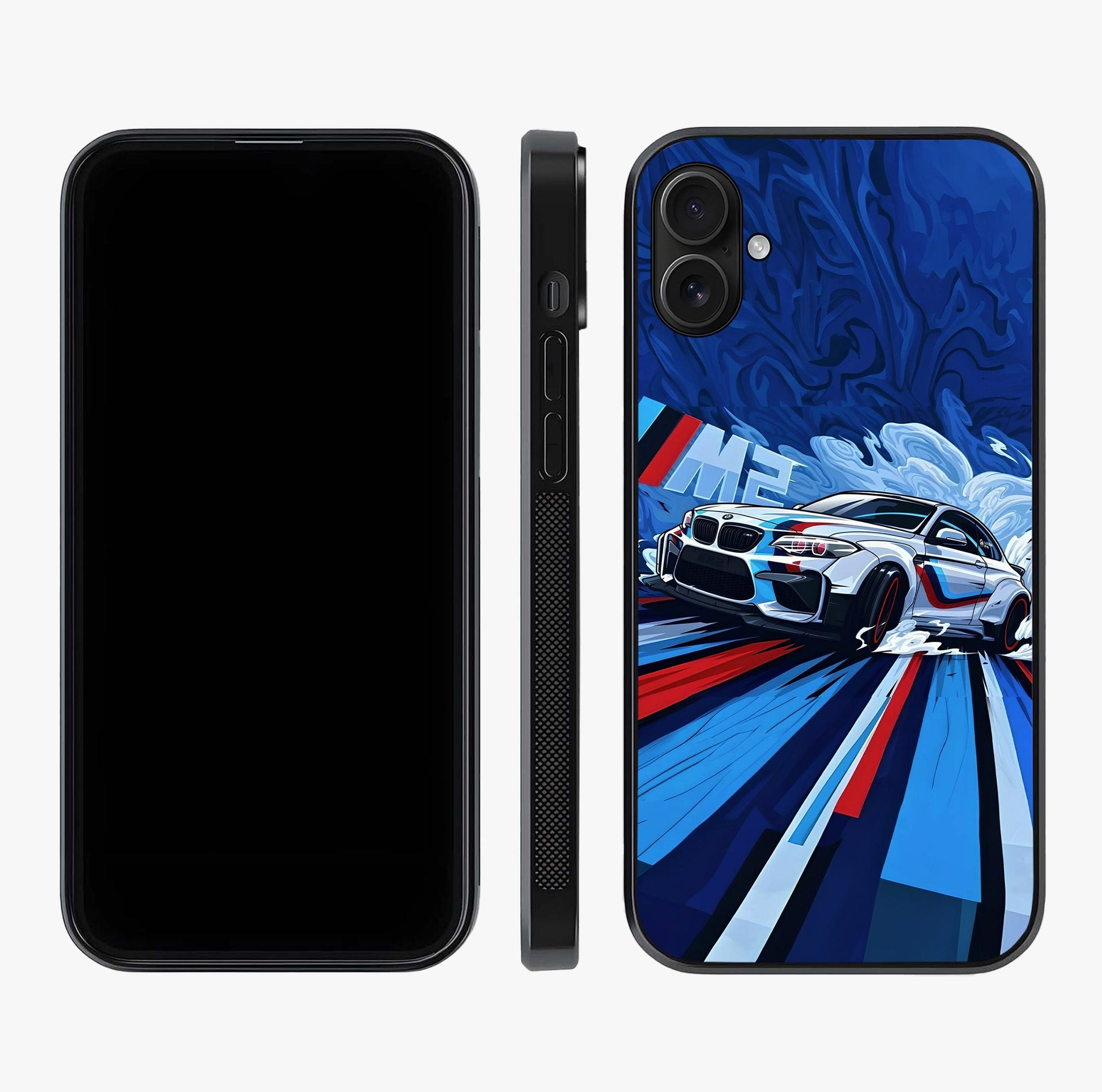 Drift Power Rush Glass Case displayed upright for full design visibility and premium finish.