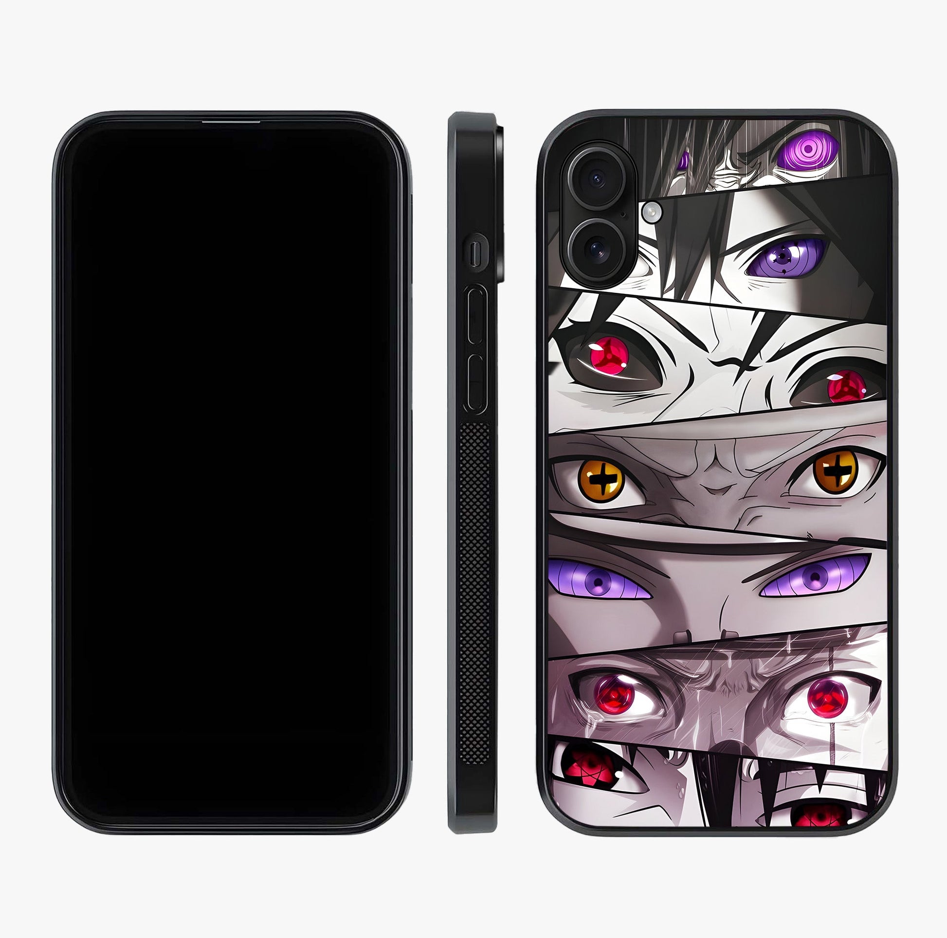 Eyes Of Destiny Glass Case displayed upright for full design visibility and premium finish.