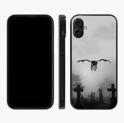Graveyard Shadow Descent Glass Case displayed upright for full design visibility and premium finish.