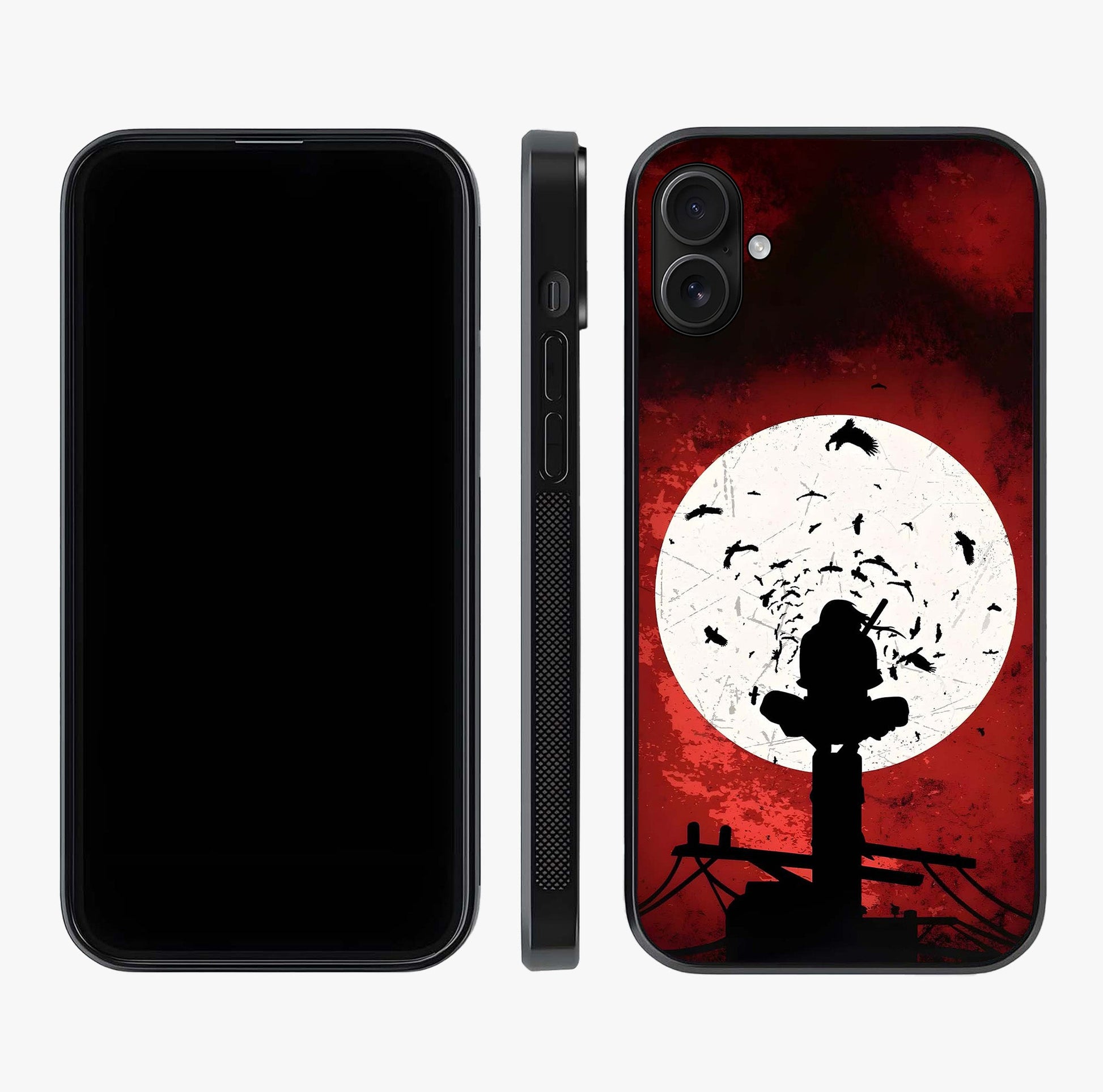 Itachi Limited Edition Naruto Anime Glass Case displayed upright for full design visibility and premium finish.