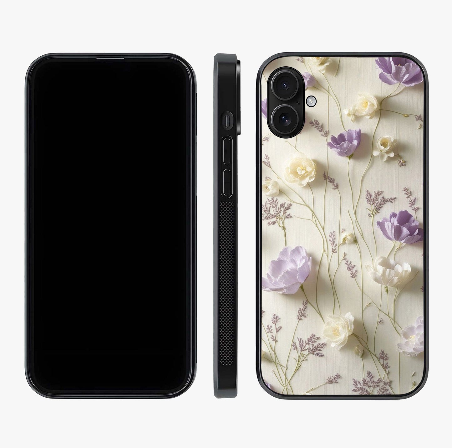 Lilac Breeze Harmony Glass Case displayed upright for full design visibility and premium finish.