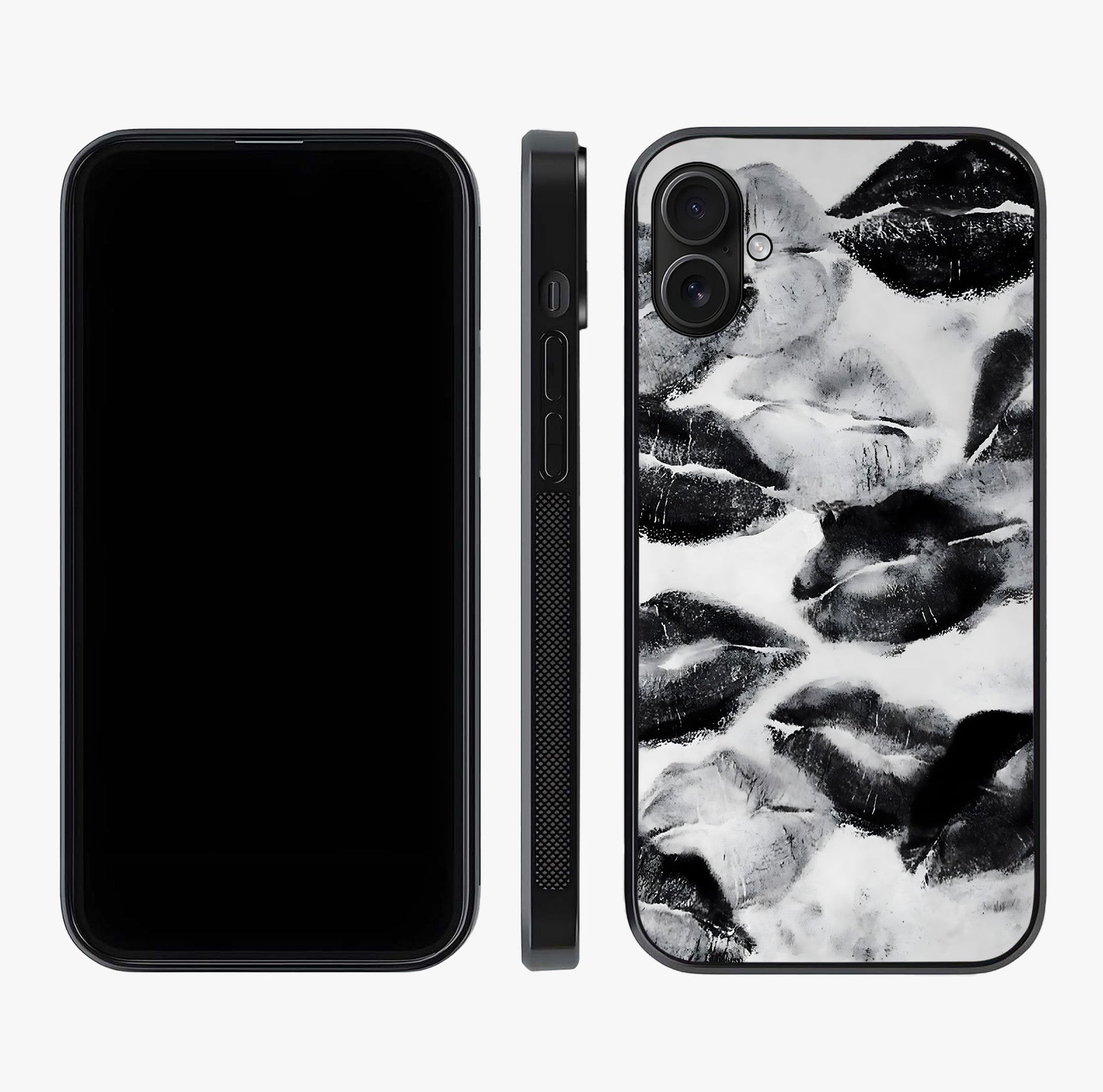 Midnight Kiss Marks Glass Case displayed upright for full design visibility and premium finish.
