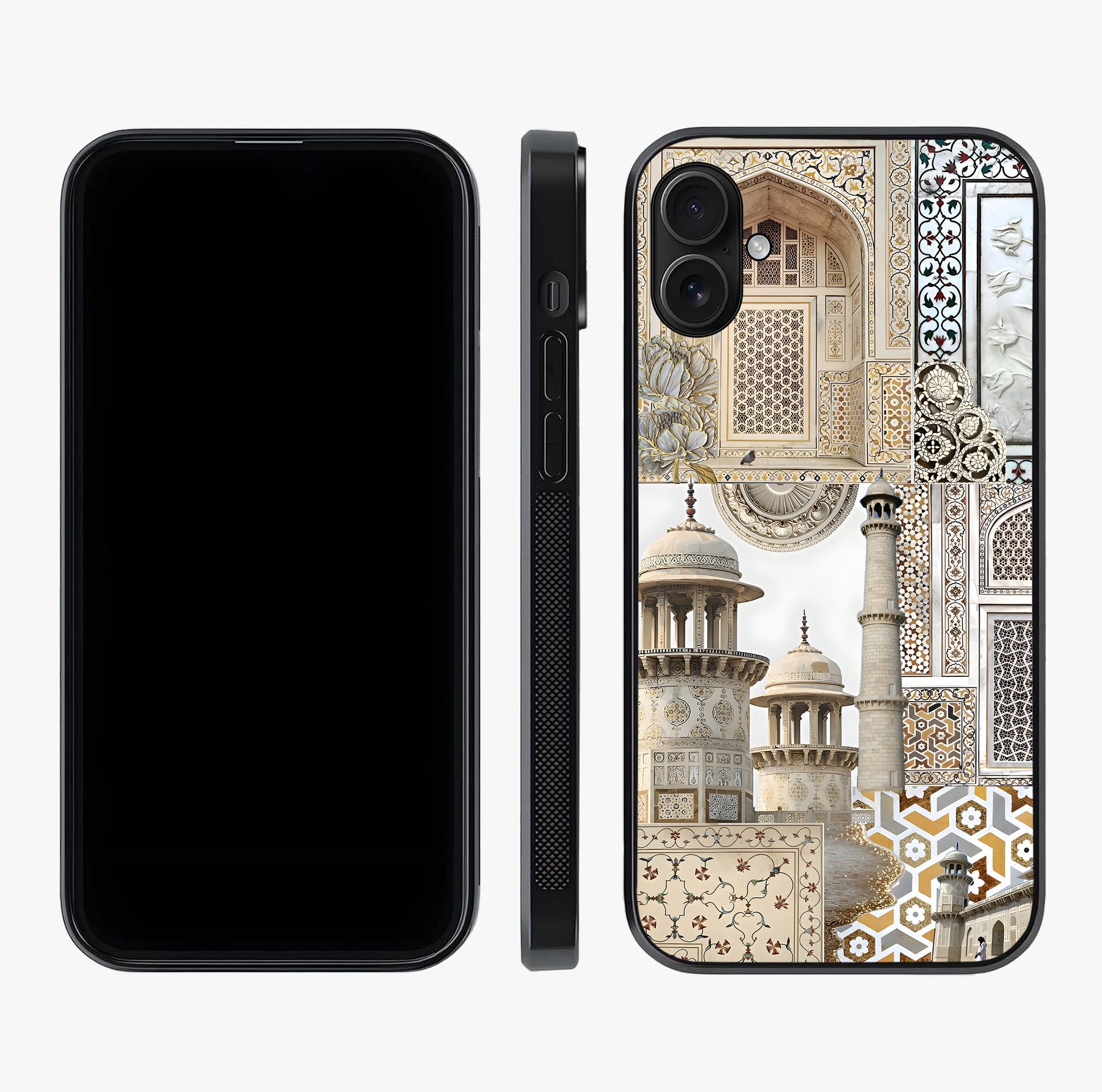 Mughal Marble Legacy Glass Case displayed upright for full design visibility and premium finish.