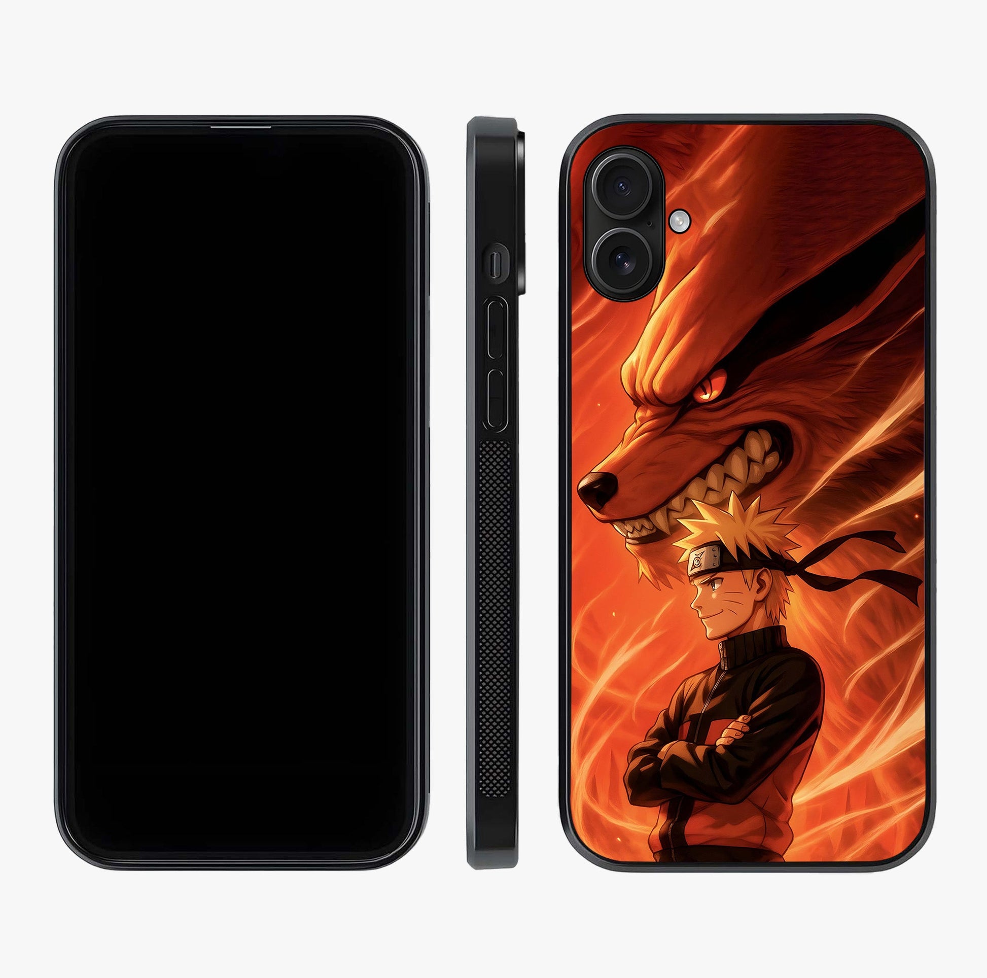 Nine Tails Legacy Glass Case displayed upright for full design visibility and premium finish.