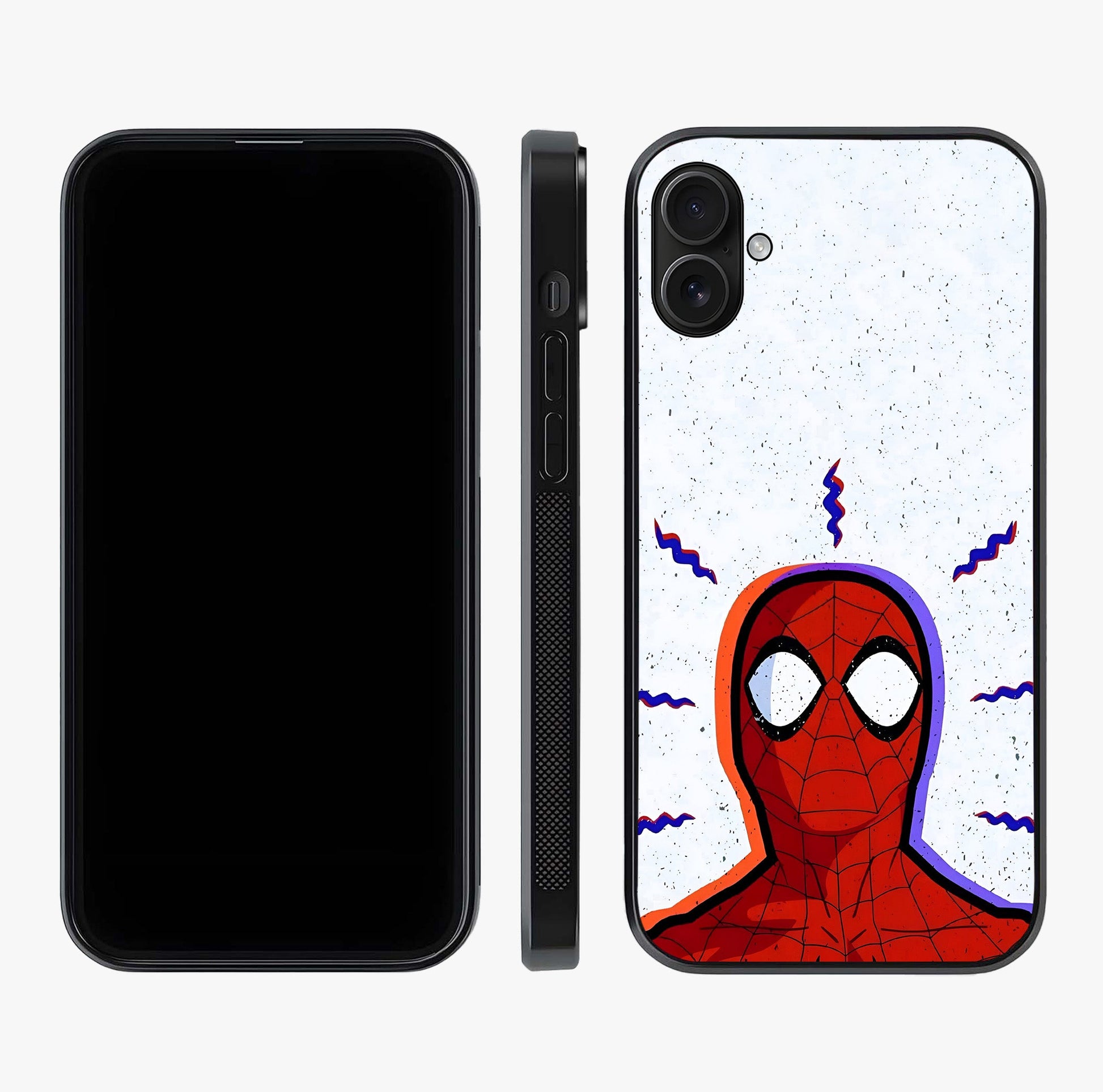 Omg Spiderman Glass Case displayed upright for full design visibility and premium finish.