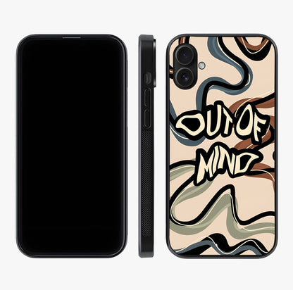 Out Of Mind Glass Case displayed upright for full design visibility and premium finish.