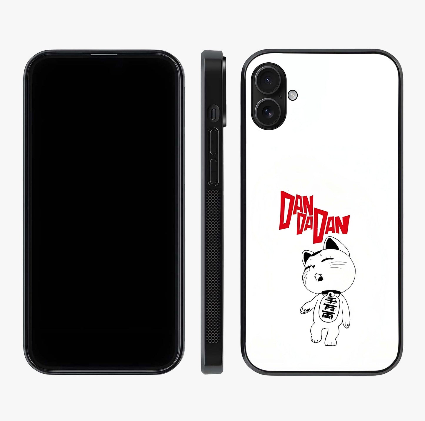 Playful Spirit Charm Glass Case displayed upright for full design visibility and premium finish.