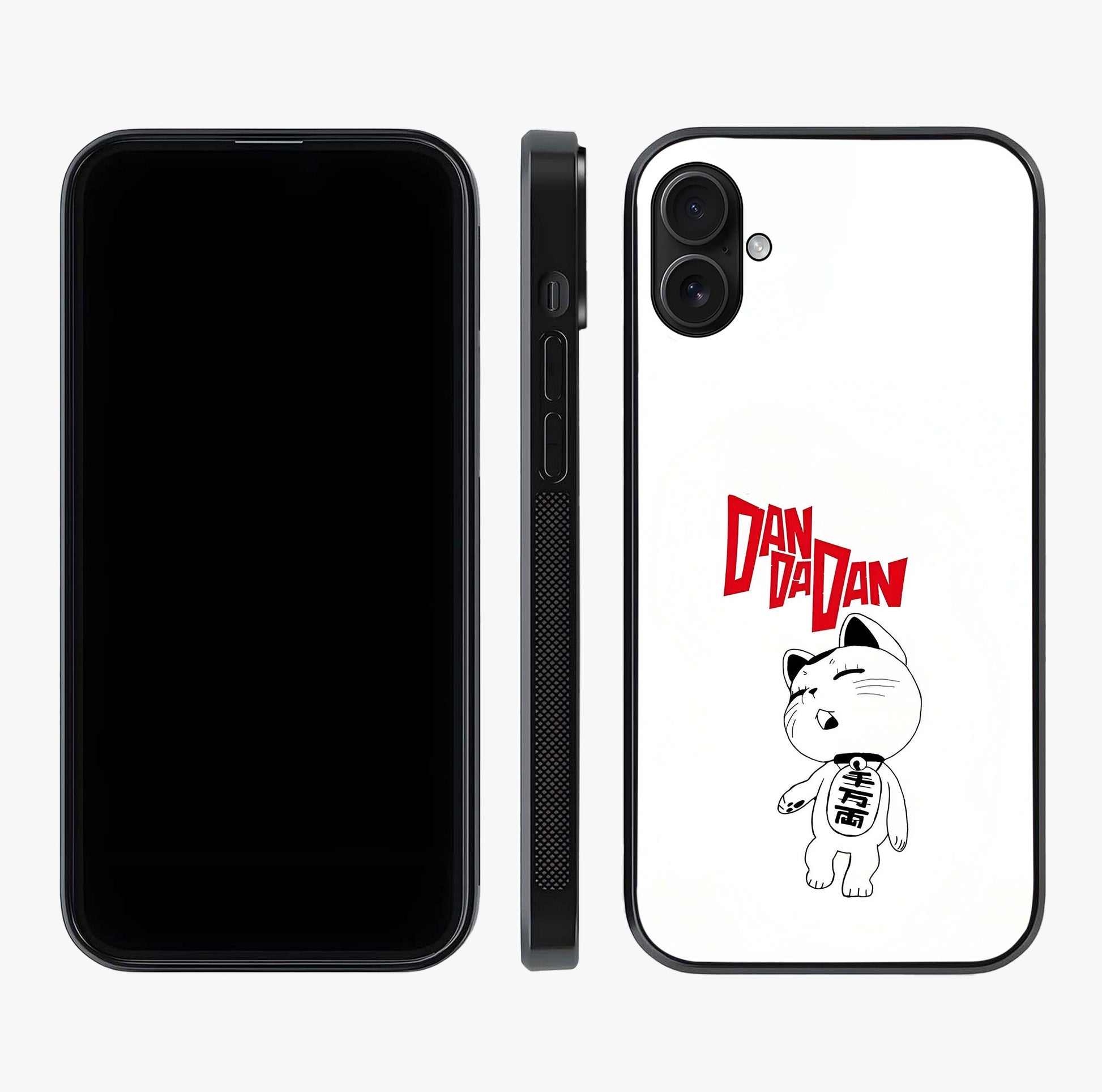 Playful Spirit Charm Glass Case displayed upright for full design visibility and premium finish.