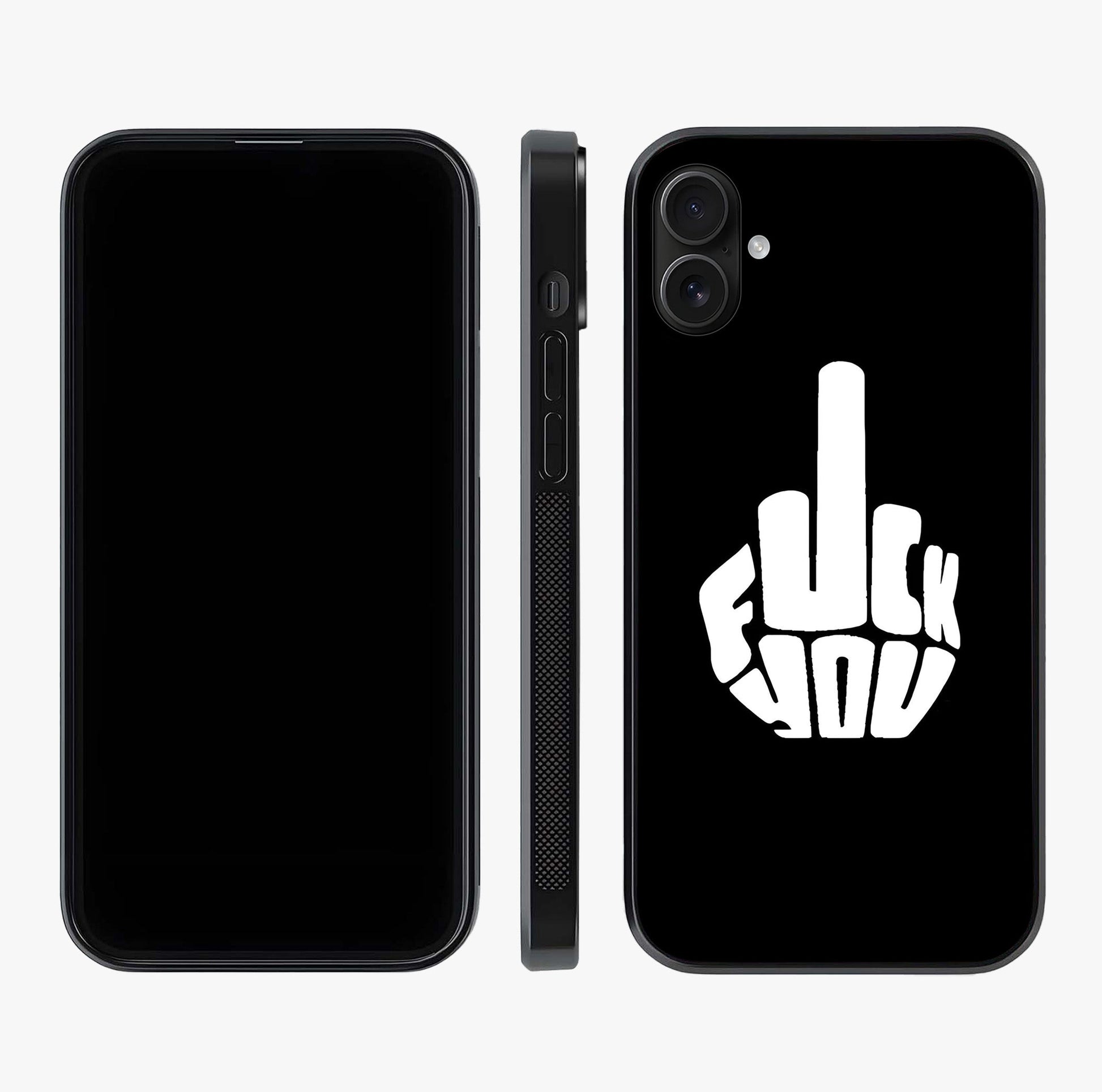 Rebel Mode On Glass Case displayed upright for full design visibility and premium finish.