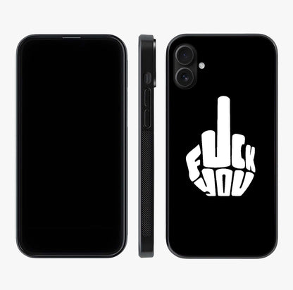 Rebel Mode On Glass Case displayed upright for full design visibility and premium finish.