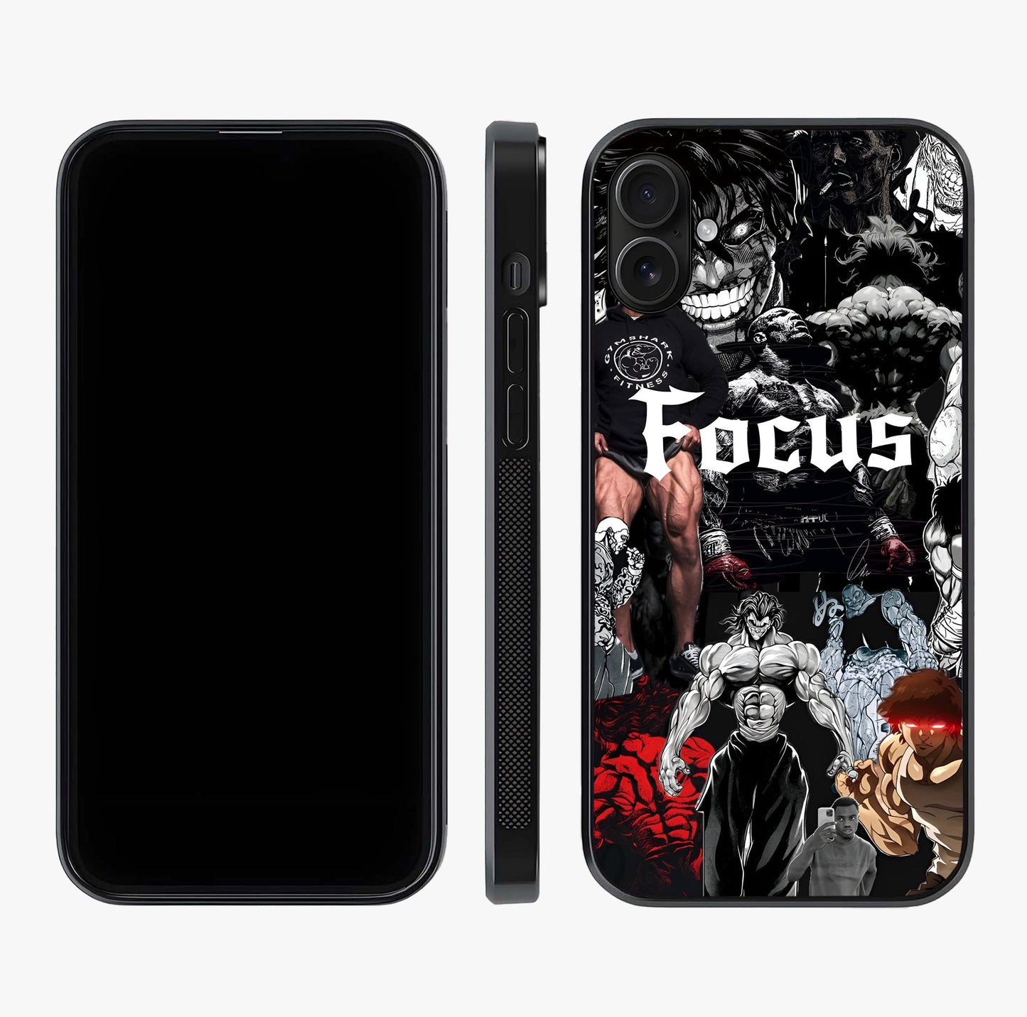 Relentless Power Focus Glass Case displayed upright for full design visibility and premium finish.