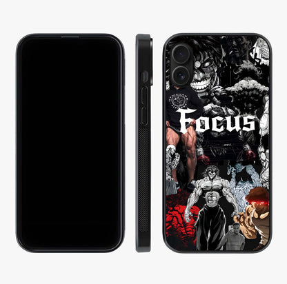 Relentless Power Focus Glass Case displayed upright for full design visibility and premium finish.