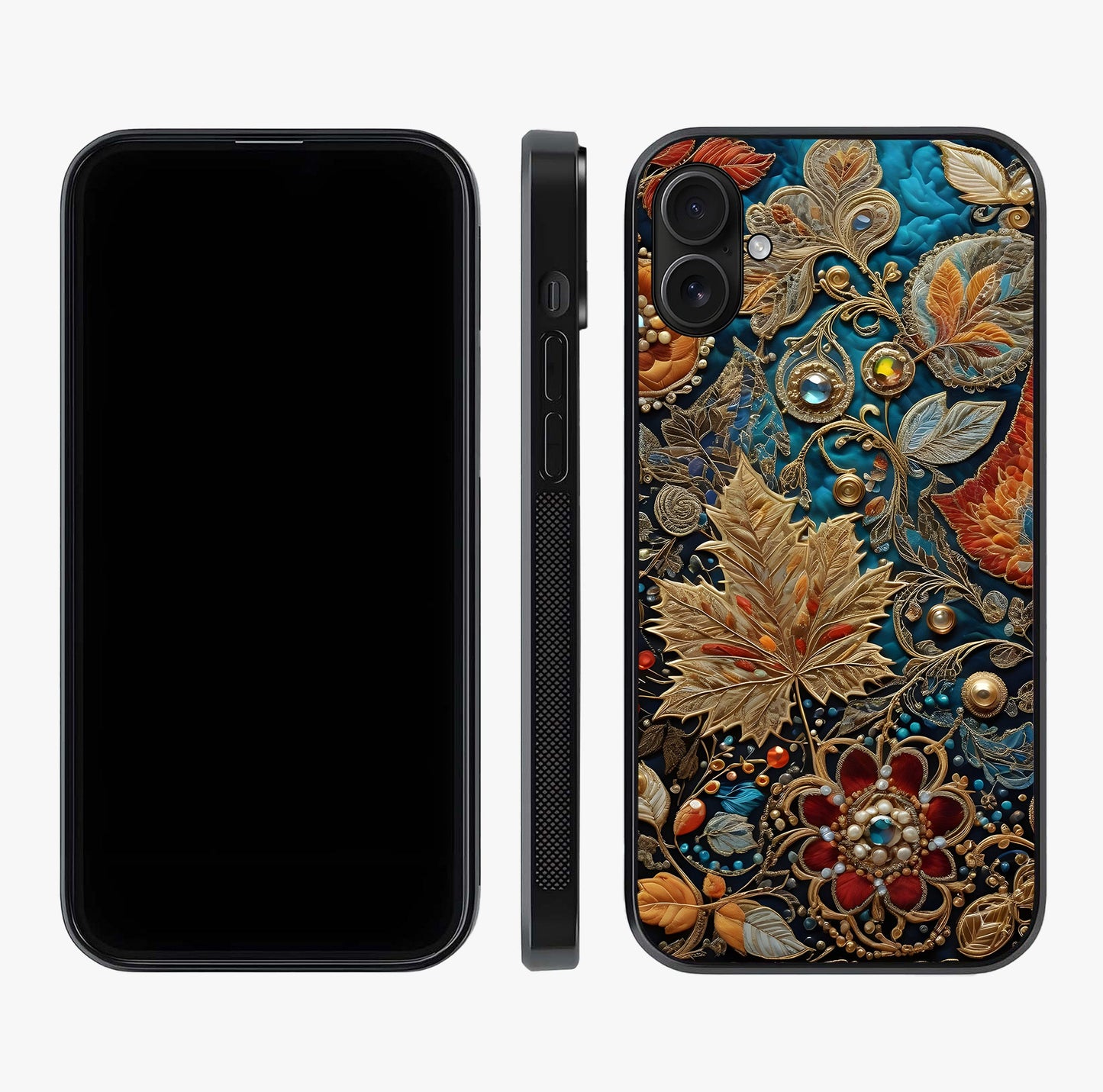 Royal Jewel Garden Glass Case displayed upright for full design visibility and premium finish.
